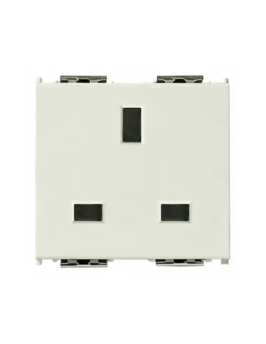 Vimar 16260.B 2P+E 13A englische Sicury-Steckdose, weiße Idea-Serie